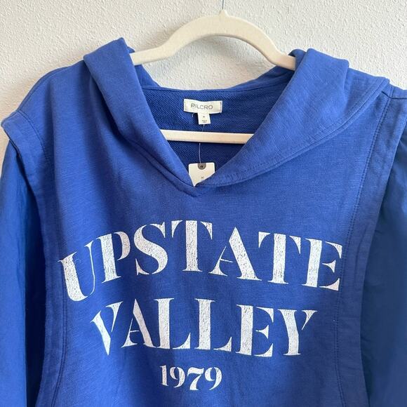 NWT Anthropologie Pilcro Fabric Mix Hoodie Size Small - Picture 6 of 11